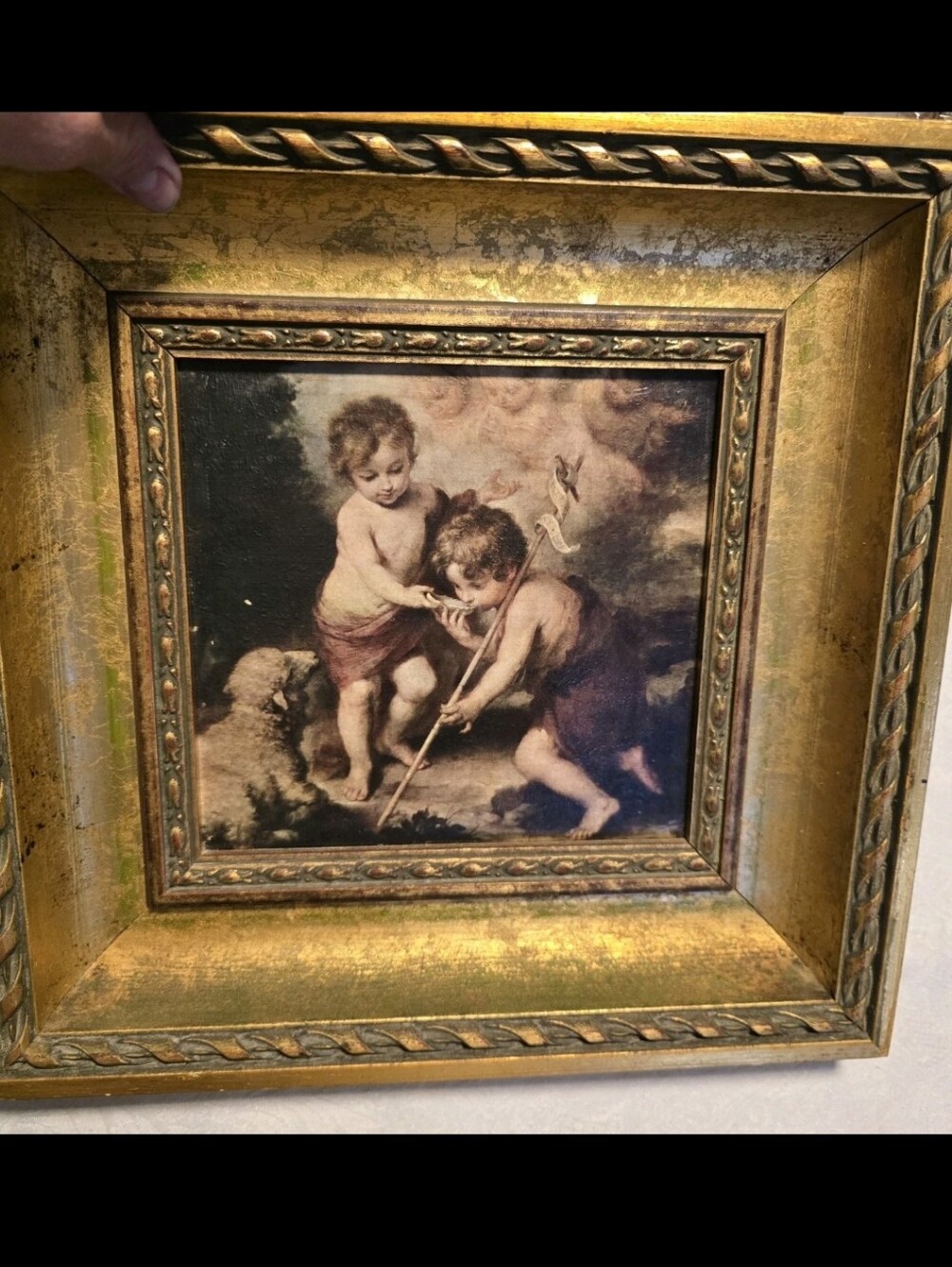 Bartolomé Murillo Christ Child & the Infant John the Baptist with a Shell Print
